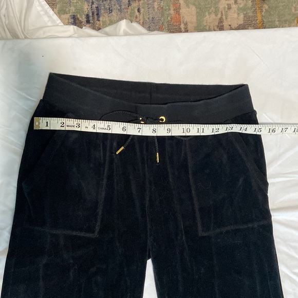 Juicy couture velour boot cut pants. Black size small. - Picture 2 of 7